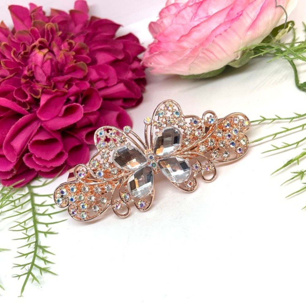 NEW⚜️Butterfly Crystal Embellished Hair Clip